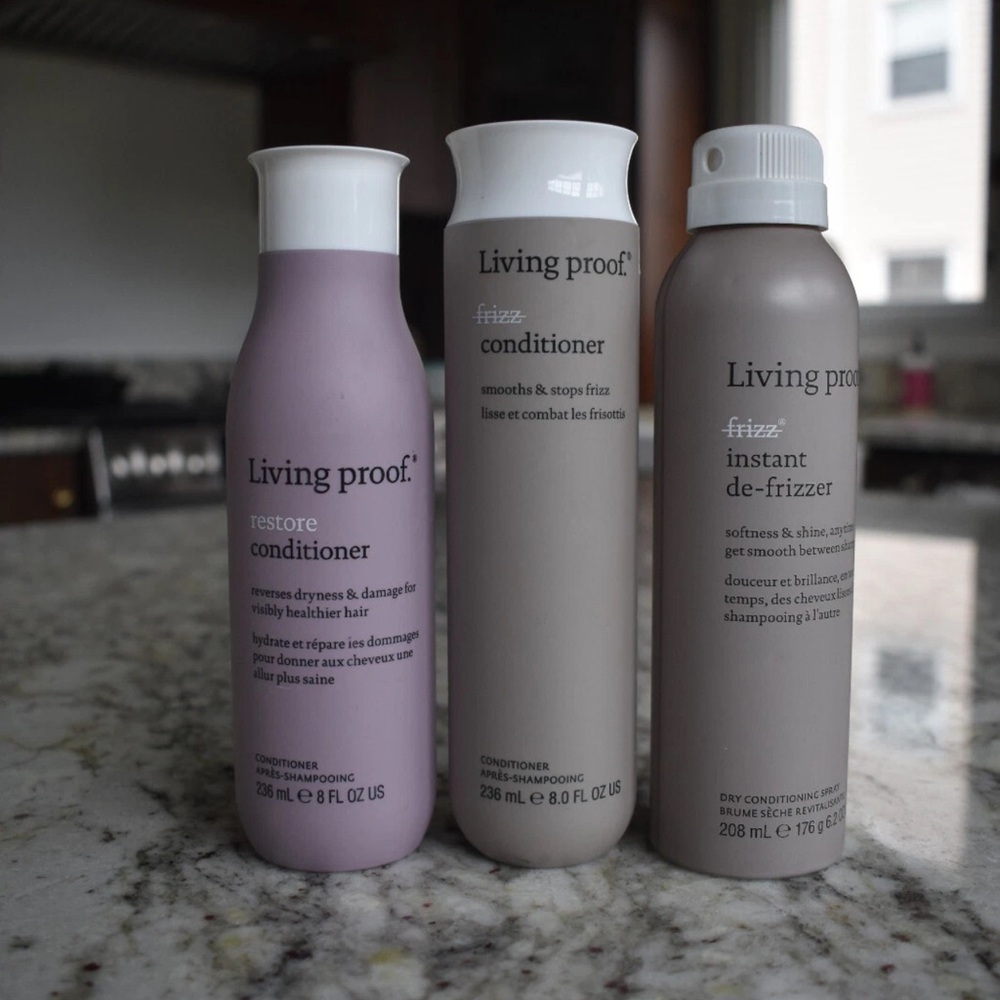 Living Proof BUNDLE No Frizz Conditioner, Restore Conditioner, Instant No Frizz